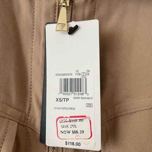 NWT - GUESS Sleeveless Utility Dress — Size XS - Picture 2 of 10